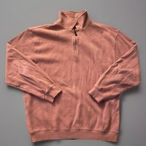 Pendleton Long Sleeve 1/4 Quarter Zip Pullover Sweater Orange XXL 2XL JBHS